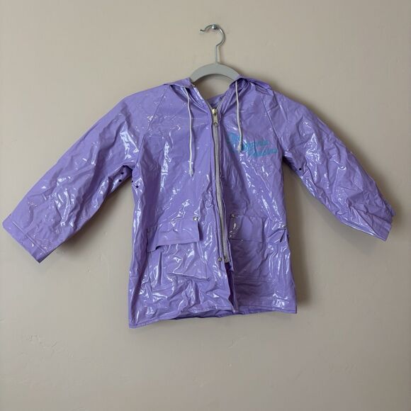 Vintage California Raisins 1987 Purple 100% Vinyl Rain Coat Jacket Kids Sz 5 - Picture 9 of 13